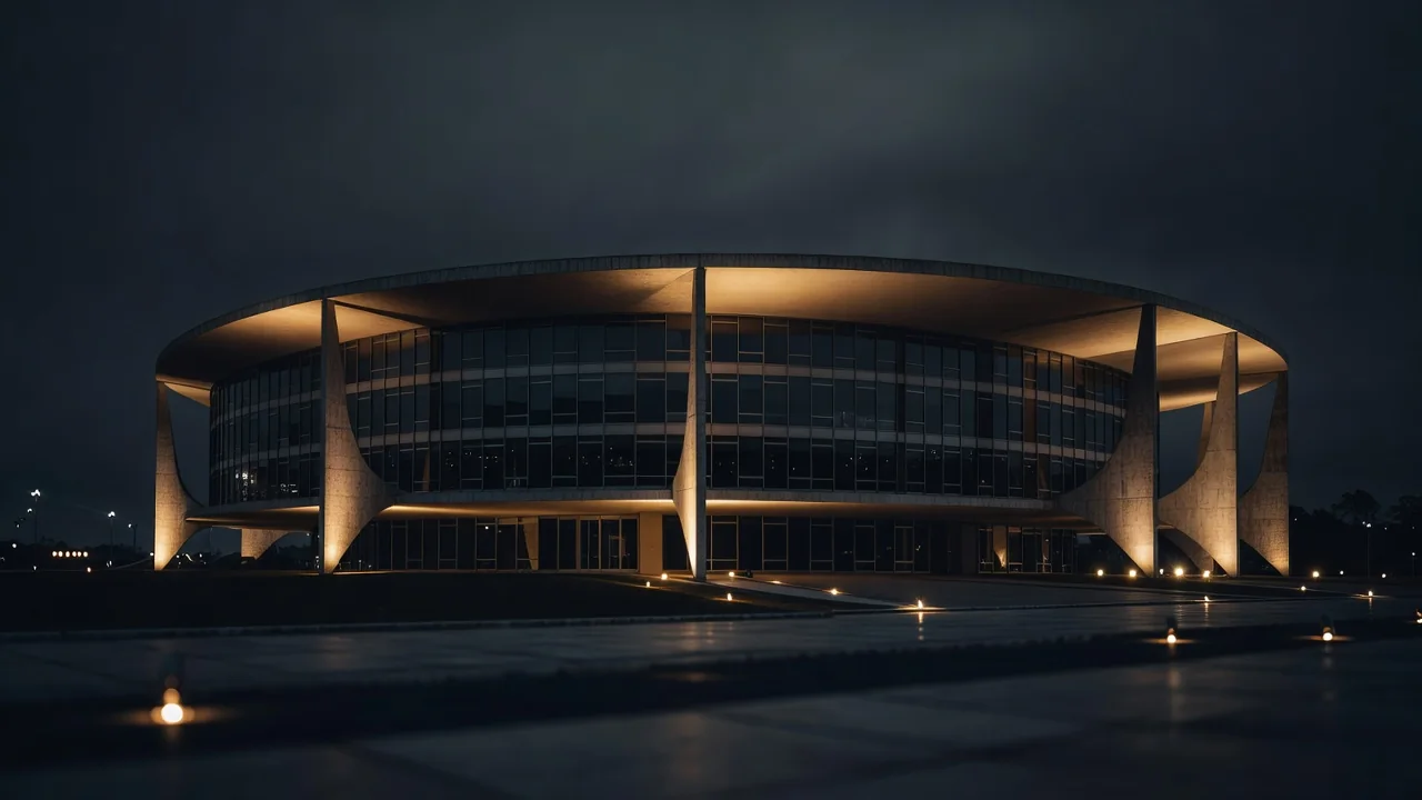 Lei 14.790/2023: o que mudou nas apostas no Brasil Prédio governamental iluminado à noite em Brasília